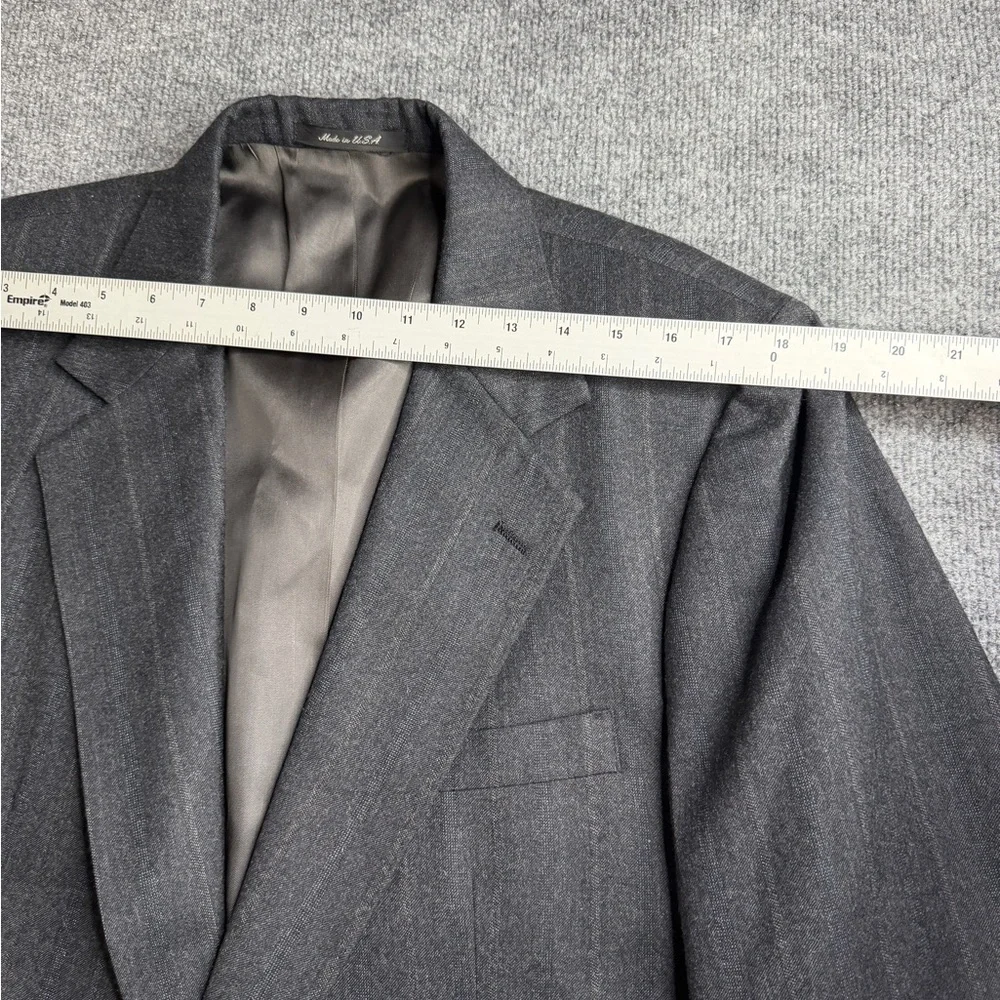 Stanley Blacker Gray Made In USA‎ Sport Coat Jacket Length 30 Arm To Pit 20